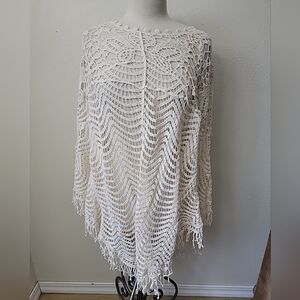 Torrid Ivory Crochet Poncho